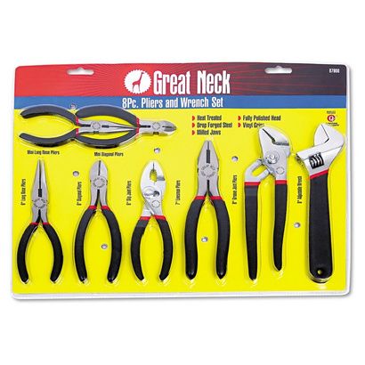 Buy Great Neck 8-Piece Steel Plier and Wrench Tool Set