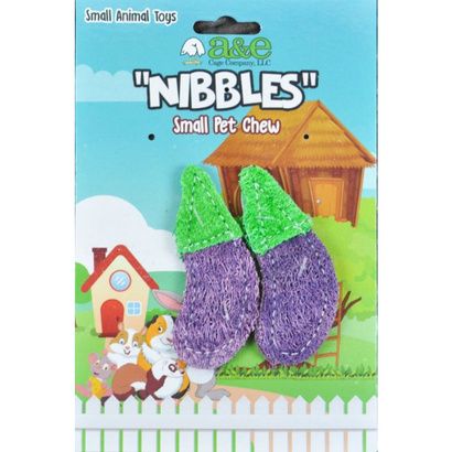 Buy AE Cage Company Nibbles Eggplant Loofah Chew Toys