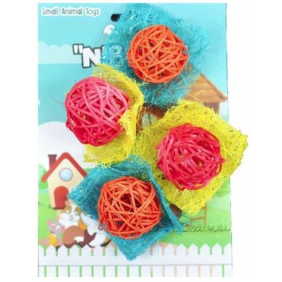 Buy AE Cage Company Nibbles Bon Bon Loofah Chew Toys Assorted Colors