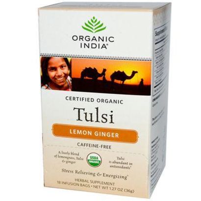 Buy Organic India Lemon Ginger Tulsi Tea