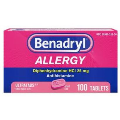 Buy Johnson & Johnson Benadryl Ultratab Allergy Relief Antihistamine Drug Tablet