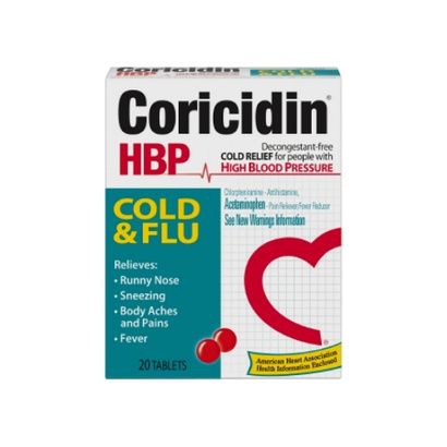 Buy Coricidin HBP Cold And Flu Relief Tablet