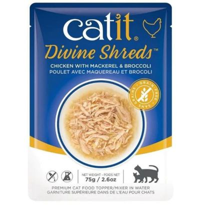 Buy Catit Divine Shreds Chicken with Mackerel and Broccoli