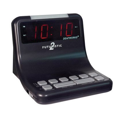 Buy DEAFWORKS Futuristic 2 Dual Alarm Clock
