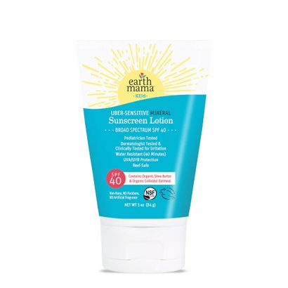 Buy Earth Mama Kids Uber-Sensitive Mineral Sunscreen Lotion SPF 40