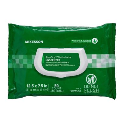 Buy McKesson StayDry Unscented Soft Disposable Personal Wipe