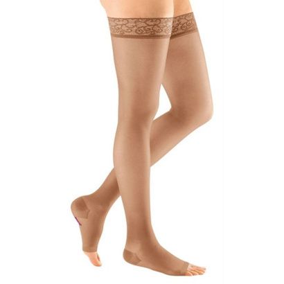 Buy Medi USA Mediven Sheer & Soft Women's 15-20 mmHg Compression Socks Thigh High Open Toe