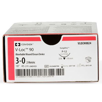 Buy Medtronic V-LOC 90 Premium Reverse Cutting Suture with P-17 Needle
