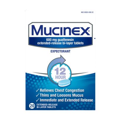 Buy Mucinex Guaifenesin Cold and Cough Relief Tablets