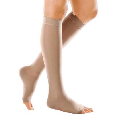 Buy Medi USA Mediven Forte Knee High 30-40 mmHg Compression Stockings Extra Wide Calf w/Silicone Top Band Open Toe