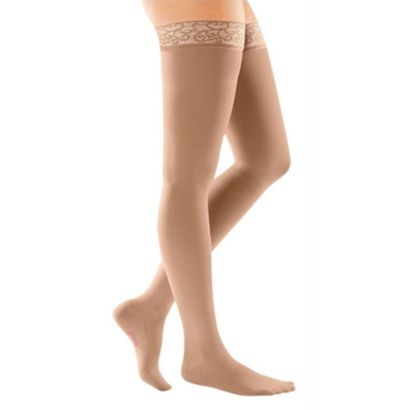 Buy Medi USA Mediven Comfort Thigh High 30-40 mmHg Compression Stockings w/ Lace Silicone Top Band Closed Toe