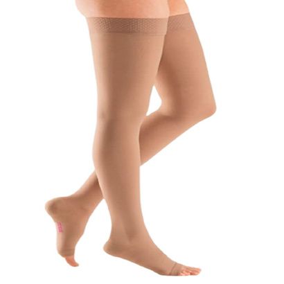 Buy Medi USA Mediven Thigh High 40-50 mmHg Petite Compression Stockings Open Toe w/Silicone Top Band