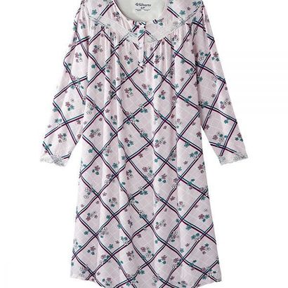 Buy Silverts Womens Open Back Flannel Nightgown