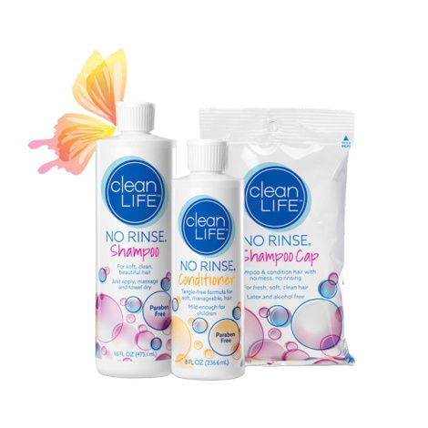 CleanLife No-Rinse Shampoo,8oz Flip Top Bottle,Each,7524400100