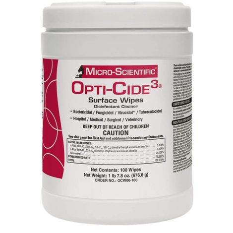 Micro Scientific Opti-Cide3 Surface Disinfectant Cleaner Wipes