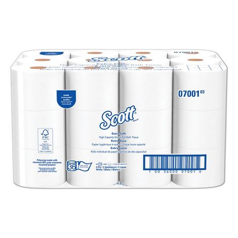 Scott Essential Extra Soft Coreless Standard Roll Bath Tissue