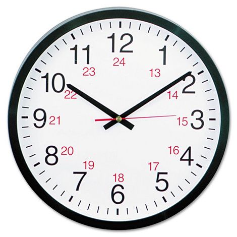 Universal 24-Hour Round Wall Clock