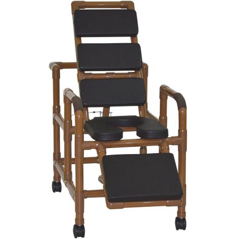 MJM International WoodTone Reclining Shower Chair