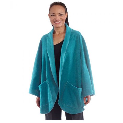 Silverts Cozy Fleece Pocket Capes For Women