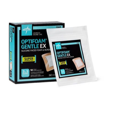 Medline Optifoam Gentle EX Silicone-Faced Foam Dressing