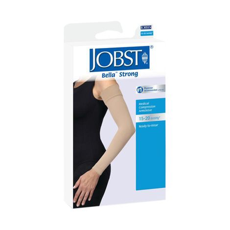 BSN Jobst Bella Strong Natural 20-30 mmHg Compression Arm Sleeve With Silicone Band - Long