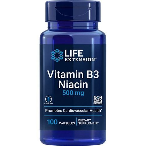 Life Extension Vitamin B3 Niacin Capsules