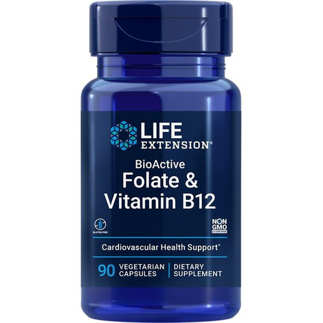 Life Extension BioActive Folate & Vitamin B12 Capsules