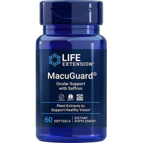 Life Extension MacuGuard Ocular Support with Saffron Softgels