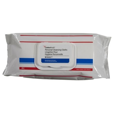 Cardinal Health Wings Pre-Moistened Washcloths,8.6 X 11.8, 64 Wipes, Refill,Each,5299R