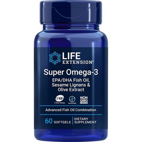 Life Extension Super Omega-3 EPA/DHA Fish Oil, Sesame Lignans & Olive Extract