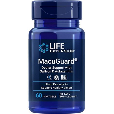 Life Extension MacuGuard Ocular Support with Saffron & Astaxanthin Softgels