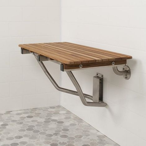 Teakworks4u ADA Wall Mount Burmese Teak Shower Seat