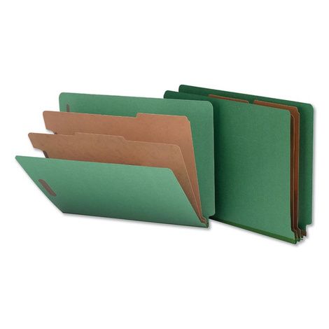 Universal Deluxe Six-Section Colored Pressboard End Tab Classification Folders