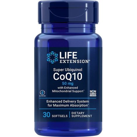 Life Extension Super Ubiquinol CoQ10 with Enhanced Mitochondrial Support Softgels