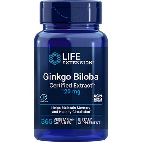 Life Extension Ginkgo Biloba Certified Extract Capsules
