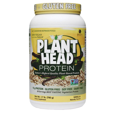 Genceutic Naturals Plant Head Protein Powder Vanilla