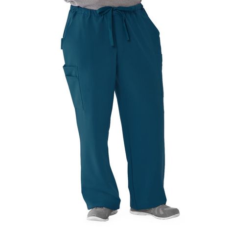 Medline Illinois Ave Mens Athletic Cargo Scrub Pants with 7 Pockets - Caribbean Blue,Medium, Tall Inseam,Each,5800CRBMT