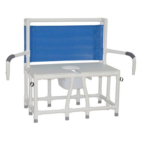 MJM Bariatric Bedside Commode With Dual Swing Away Armrests