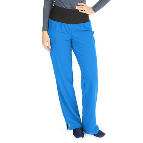 Medline Ocean Ave Womens Stretch Fabric Support Waistband Scrub Pants - Royal Blue