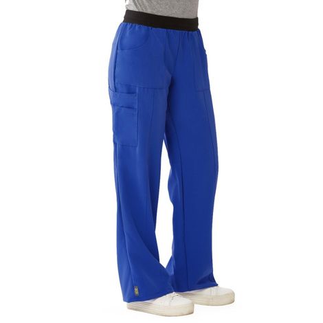 Ocean ave Women's Support Waistband Scrub Pants with Cargo Pocket, Size 2XL  Tall Inseam, Royal Blue