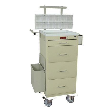 Harloff Four Drawer Mini Line Phlebotomy Cart Package