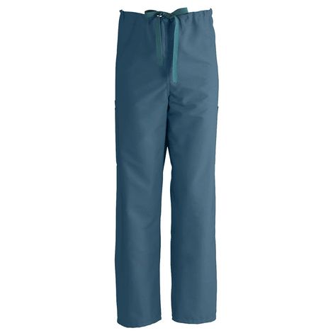 Medline ComfortEase Unisex Non-Reversible Drawstring Cargo Pants - Caribbean Blue