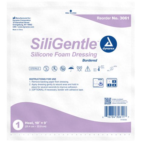 Buy Dynarex SiliGentle Silicone Bordered Foam Dressing