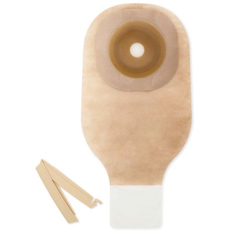 Hpfy StoresHollister Premier One-Piece Extended Flat Pre-Cut Transparent Drainable Pouch With Clamp Closure