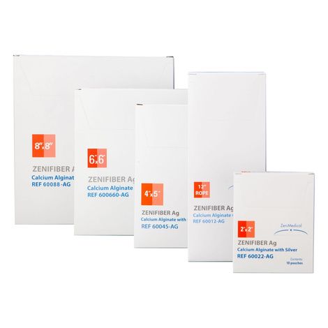 ZeniMedical ZeniFiber Calcium Alginate Wound Dressing,6 Rope,10/Pack,60066