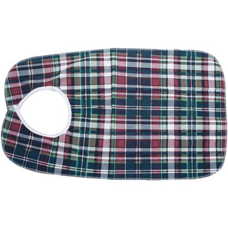 Essential Medical Deluxe Plaid Bib With Vinyl Back