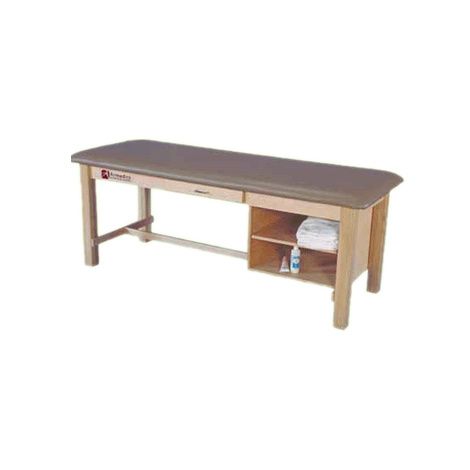 Armedica Maple Hardwood Treatment Table with Drawer and Adjustable Shelf