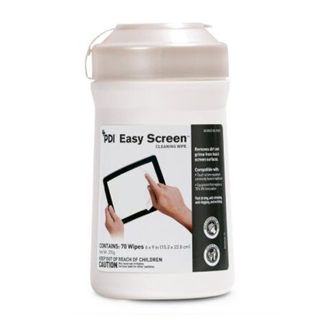 PDI Easy Screen Cleaning Wipes With Alcohol