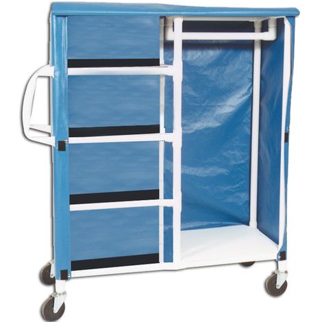 MJM International Combo Cart with Shelves And Hanging Rack