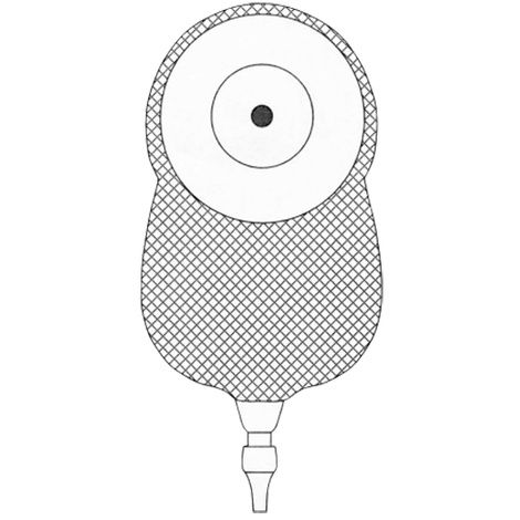 Hpfy StoresMarlen UltraLite One-Piece Shallow Convex Pre-cut Urostomy Pouch With Skin Shield Barrier